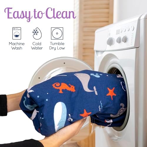 GROW WILD Blue Ocean Baby Crib Sheets for Boys 3 Pack 1