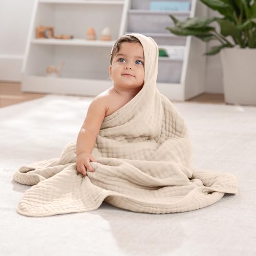 Comfy Cubs Hooded Towel 2-Pack - 6 Layer Muslin Cotton