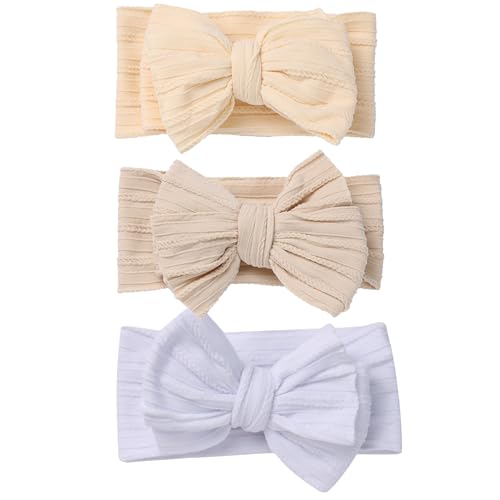 Baby Girl Bows Stretchy Double Bows Headband for Newborn and Toddlers