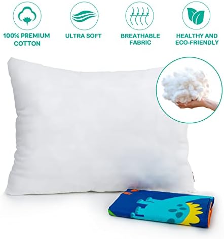 Cottonblue Toddler Pillow with Organic Cotton Case 14x19
