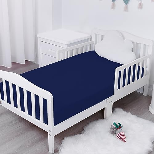 Magik Kover Waterproof Crib Sheets 2 Pack for Boys Grey Navy
