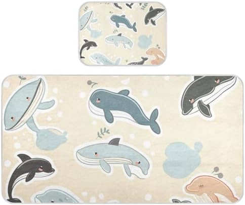 Cooling Whale Khaki Crib Mattress Pad 28x52