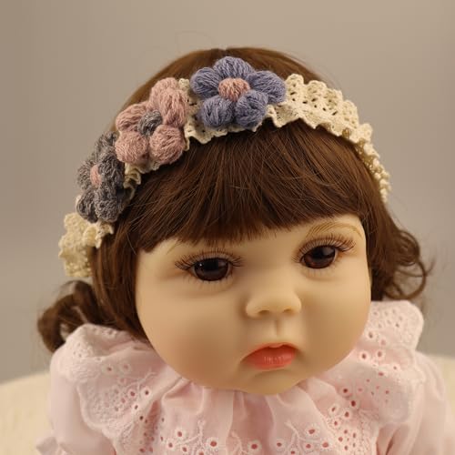 Bethynas Purple Flower Bowknot Headband for Baby Girls