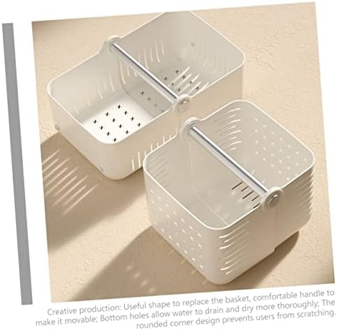 Yardenfun Collapsible Storage Basket with Handle for Bathroom and Nursery