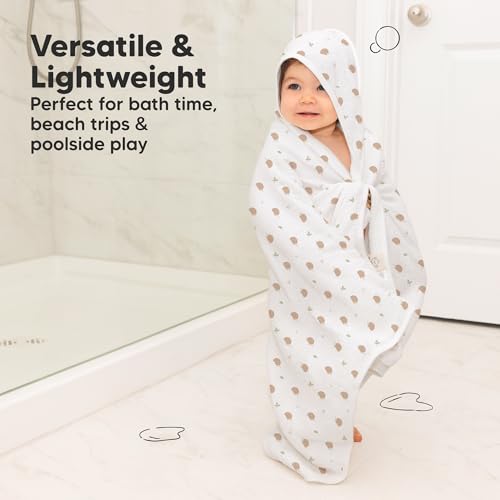 KeaBabies Muslin Baby Towels with Hood for Newborns and Toddlers
