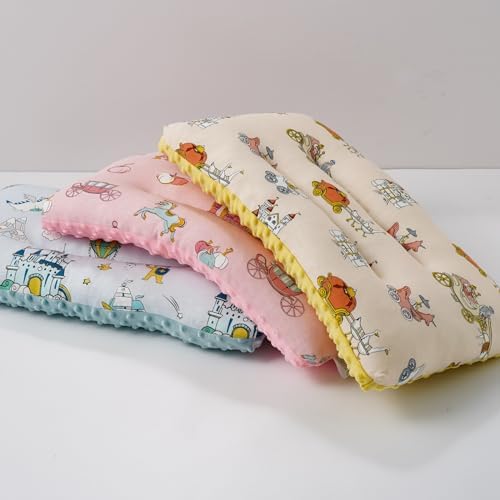Reidio Toddler Pillow Double Sided Soft Cotton Minky Dot Fabric