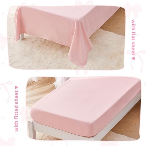 Wowelife Princess Toddler Bedding Set Pink 4pcs