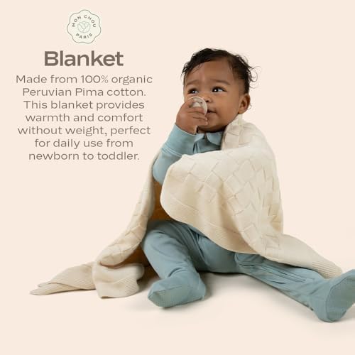 MON CHOU Organic Baby Blanket 30 x 37 Inches