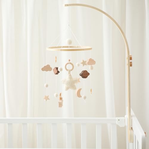 Lets Make Baby Crib Mobile with Boho Star Design