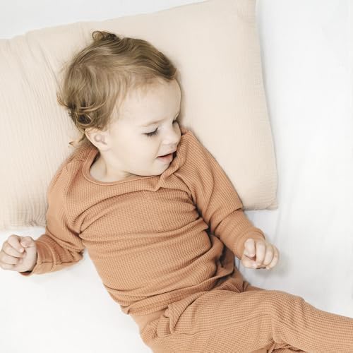Konssy Muslin Toddler Pillowcase 2 Pack - Soft Breathable Cotton