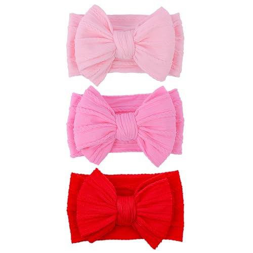 LemonSpace Red Baby Bow Headband for Girls