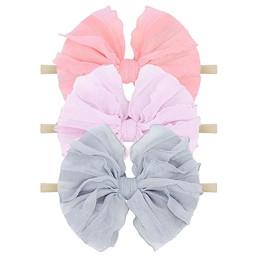 Lanmerry Baby Girls Stretchy Headbands 3PCS