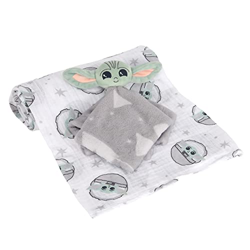 Lambs Ivy Baby Yoda The Child Swaddle Blanket Set