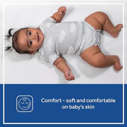 Sealy Baby FreshFlow Breathable Crib Mattress Protector Pad - 52 x 28 White