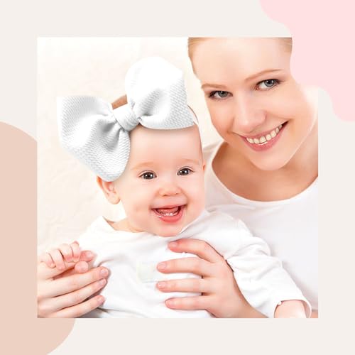 YanJie Baby Girl Headbands with Bows in Black White Pink