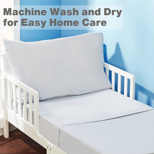 EVERYDAY KIDS 3 Piece Toddler Sheet Set - Solid Grey