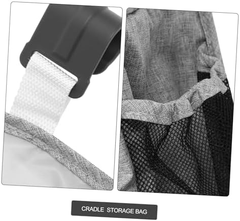 QUMIIRITY 1pc Crib Storage Bag Multi Functional Hanging Diaper Organizer Grey
