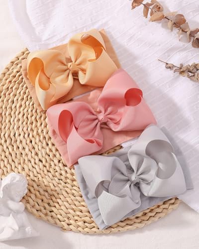 Doboi 12PCS Nylon Hair Accessories with Big Ribbon Bows