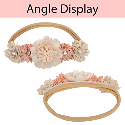 CaySep 3PCS Floral Baby Girl Headbands Set