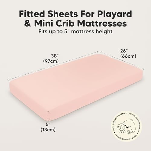 KeaBabies 2-Pack Mini Crib Sheets Fitted