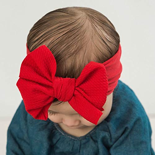 inSowni 8 Pack Big Bow Stretchy Nylon Headbands for Baby Girls