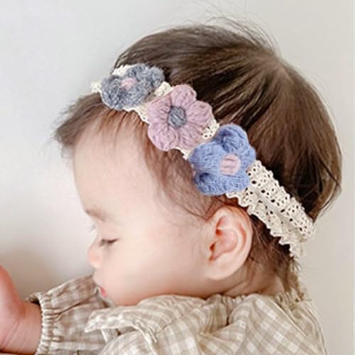 Bethynas Purple Flower Bowknot Headband for Baby Girls
