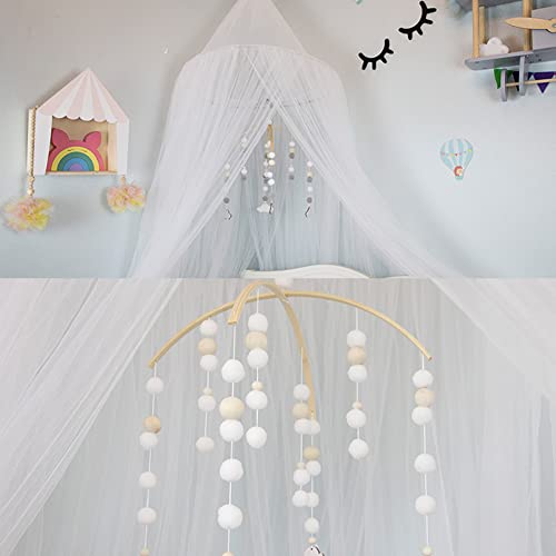 WAYUTO Neutral Baby Crib Mobile Felt Ball Decor