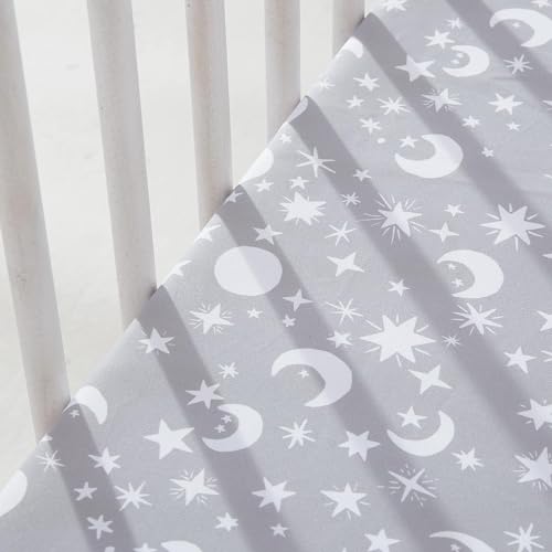 Bimocosy 4 Pack Crib Sheets for Boys Stars and Woodland Animals