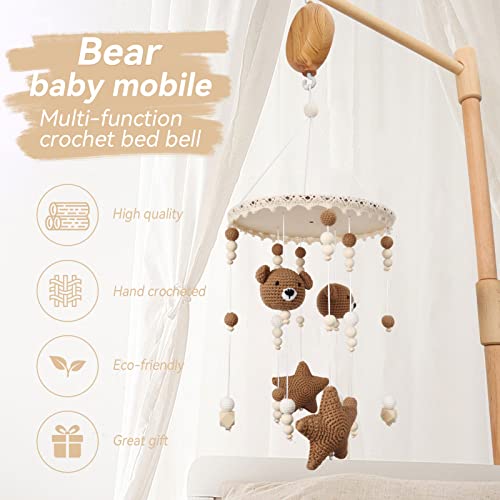Boho Bear Baby Crib Mobile for Boys Girls