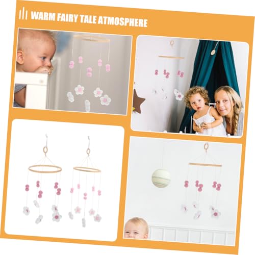 VICASKY Boho Flower Wooden Mobile for Baby Cot