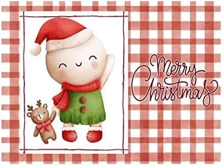 Christmas Red Buffalo Plaid Wall Decal Sticker for Bathroom and Kids Room