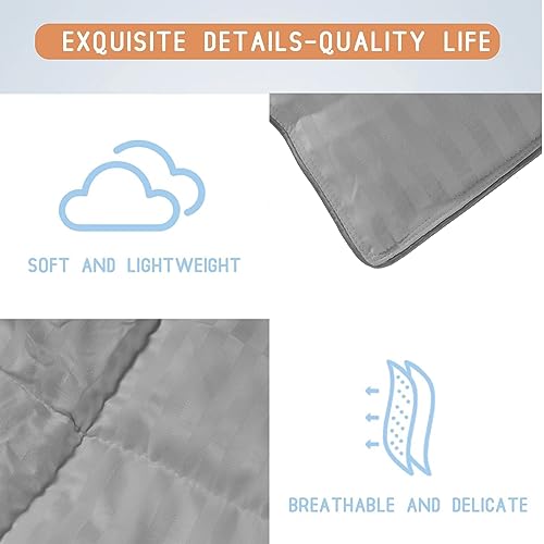ZPECC Toddler Comforter Grey Stripe 39x47