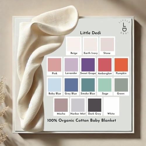 Little Dedi 100 Organic Cotton Baby Blanket - 30x40 Pink
