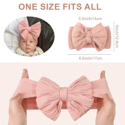 CELLOT 8 Pcs Double Bow Headbands for Baby Girls