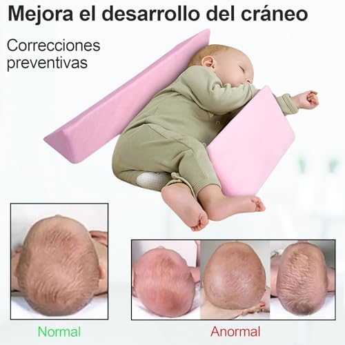 ParkistStar Wedge Toddler Pillow - 45 Degree Adjustable Support Pink