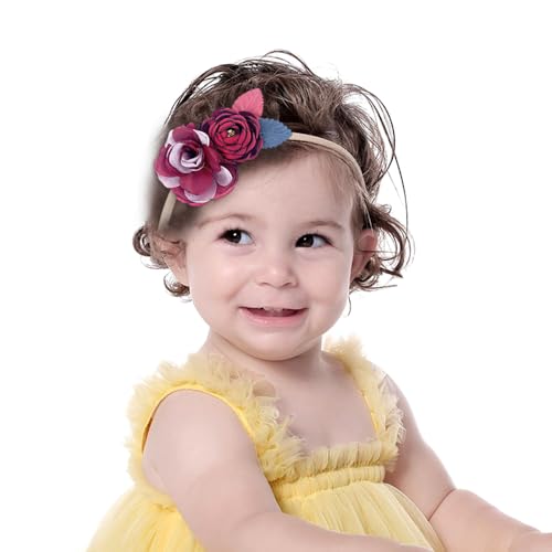 Yheahin Baby Girls Rose Floral Headband
