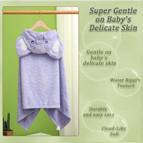 Toddler Bath Towel Set 2 Pack Soft Hooded Towels for Kids