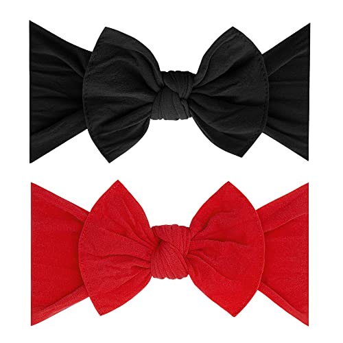 Baby Bling Bows - Soft Stretchy Headbands for Newborn to Toddler Girls