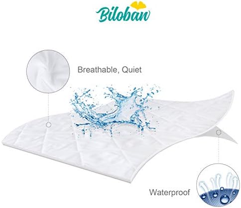 Biloban Zippered Crib Mattress Protector - Waterproof 6-Sided Encasement