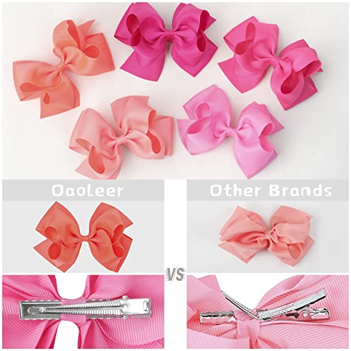 30Pcs 6 Inch Hair Bows for Girls with Alligator Clips