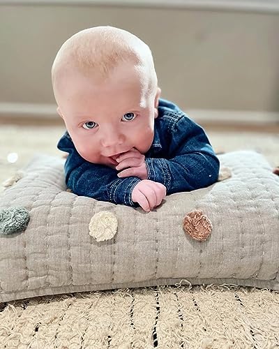 Crane Baby Rainbow Decorative Quilted Pillow 1