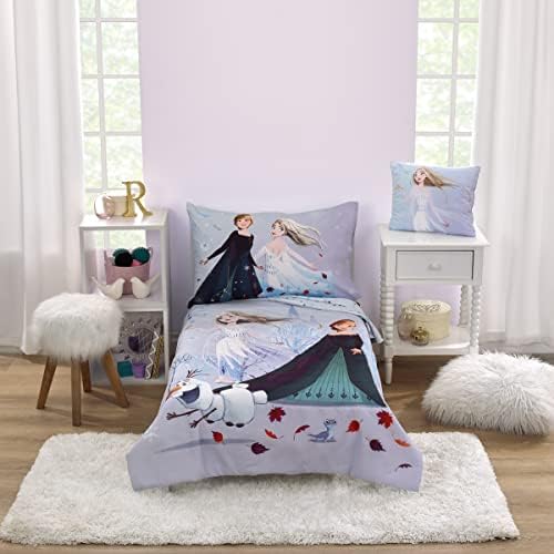 NoJo Disney Frozen Winter Cheer 4 Piece Toddler Bed Set 1
