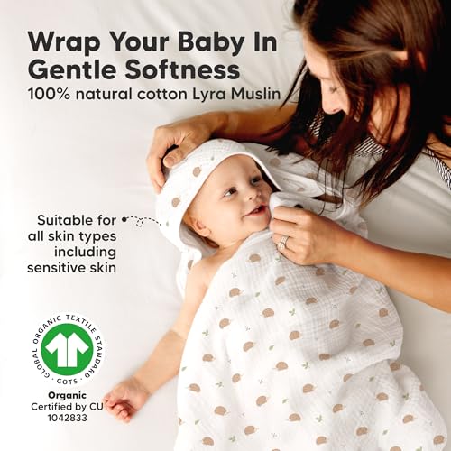 KeaBabies Muslin Baby Towels with Hood for Newborns and Toddlers