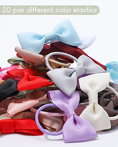 Jollybows 40pcs 4 Inches Baby Girls Headbands Hair Bows