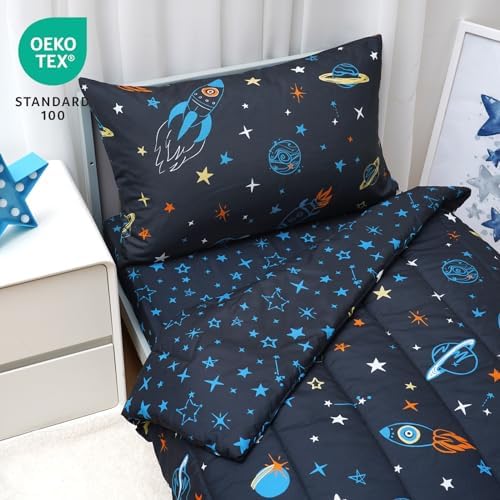 Davids Kids 4 Piece Toddler Bedding Set - Space Themed