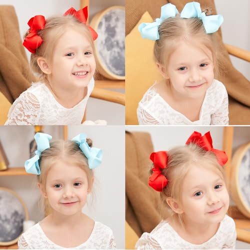 40PCS 45 Inch Hair Bows for Girls with Alligator Clips