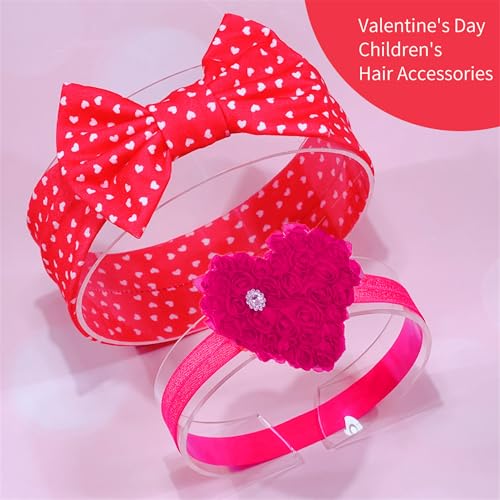 LDDCX Baby Hair Bows Red Love Heart Headbands for Girls