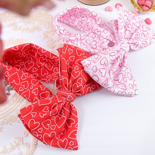 YanJie Valentines Tied Bow Hairband for Baby Girls