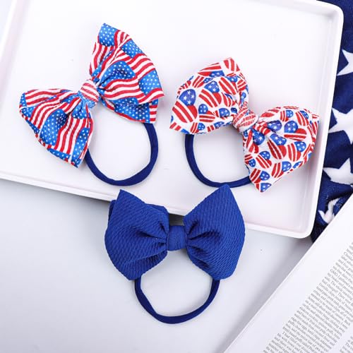YanJie 4th of July Baby Headband Red Blue White Patriotic Hair Accessory