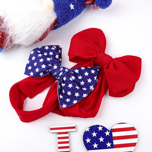 ONENINEDREAM 4th of July Headband Set for Baby Girls 1